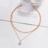 Layered Teardrop Necklace Paperclip Choker Necklaces for Women with Drop
