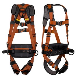 Malta Dynamics Warthog Comfort MAXX - Safety Harness for Construction – Fall Protection Equipment with Removable Belt and Lumbar Support, Side D-Rings, and Padding, OSHA & ANSI Compliant (XXL)
