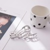 1Pcs Metal Silver Hair Claw Clips - Large Fashion Hair