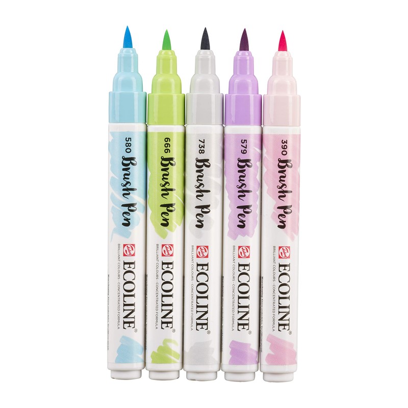 Ecoline Brush Pen set Pastel | 5 colours (11509901)