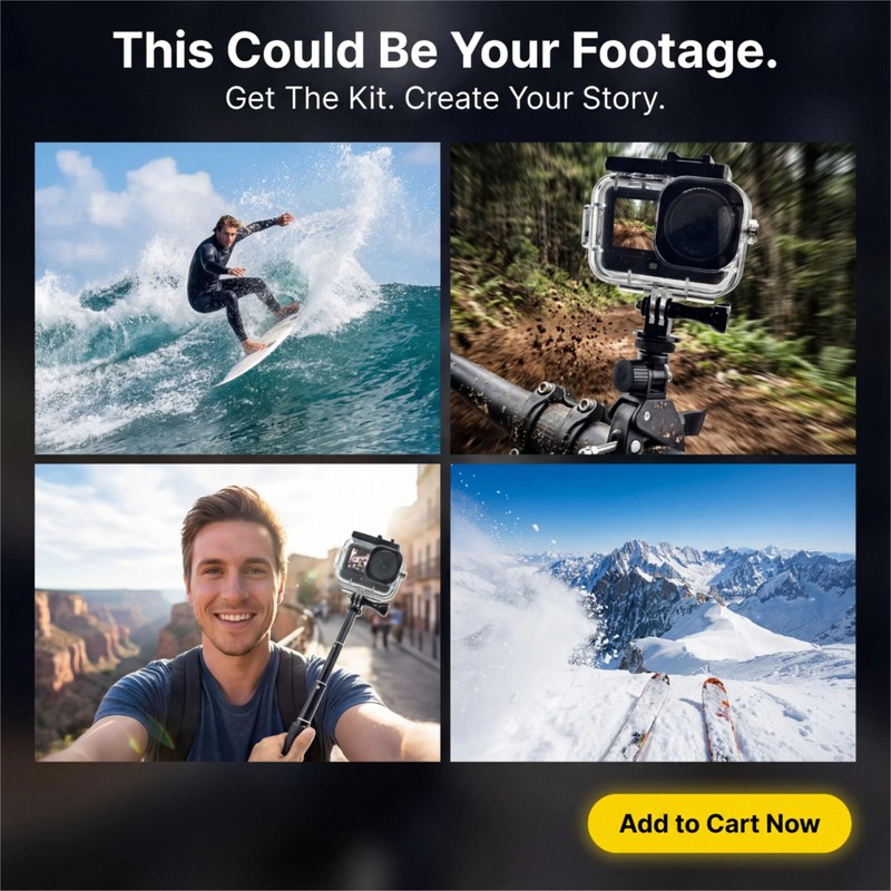 Accessories Kit for DJI OSMO Action 6, Large Carrying Case,