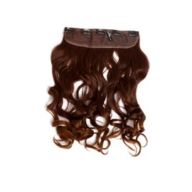 WIG ME UP -YZF-3180-33A130 Hairpiece Halfwig (half wig) 5 Microclip Clip-In Extension wide full back of head long curled curls mahogany brown auburn mix