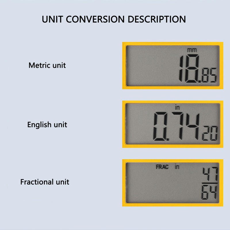 Digital Depth Gauge, 0.01mm Resolution LCD Display Digital Height Gauge