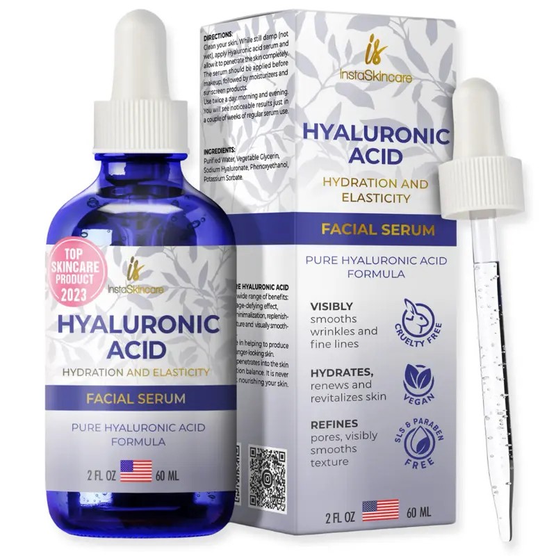 Wrinkle Serum with Pure Hyaluronic Acid – Hydrating, Brightening &