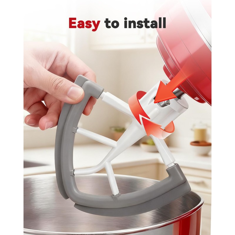 Flex Edge Beater Paddle for KitchenAid 4.5-5QT Tilt-Head Stand Mixer