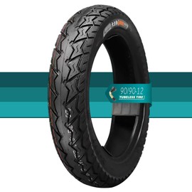 90/90-12 Tire for Mini Bike Front Rear Street Llanta, 90/90/12 Tubeless Anti-slip Tyre, 90 90 12 Wear-resistant Neumático Used for Daily Commuting on Various Roads 300 kPa MAX LOAD 535 LBS