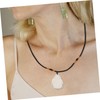 Ipetboom Natural White Crystal Teardrop Pendant Clear Crystal Necklace for