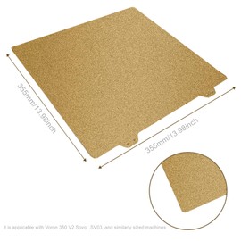 Double Sided Textured PEI Sheet for Voron 2.4,355x355mm/13.9x13.9inch,Flexible Spring Steel Build Platewith Magnetic Base for Voron 2.4 350,Sovol SV03, RepRap 3D Printer.