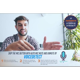 Creative Sound Blaster Play! 4 Hi-res, adaptador externo USB-C DAC y sonido Ft. VoiceDetect Auto Mic Mute/Unmute, cancelación de ruido bidireccional, aumento de graves/ecuales dinámicos, para videollamadas en PC con Windows