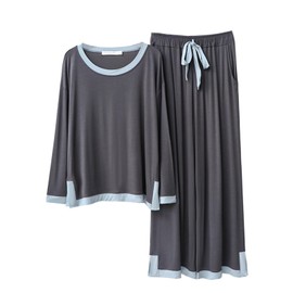 Unifizz Women's Pajamas, Long Sleeve, Rayon Fabric, Elegant, Room Wear, Cute, Loungewear, Stylish, V-Neck, Thin, Loose, Skin-friendly, Solid, Cardigan, Set, Travel, Spring, Summer, Autumn, Adult Size