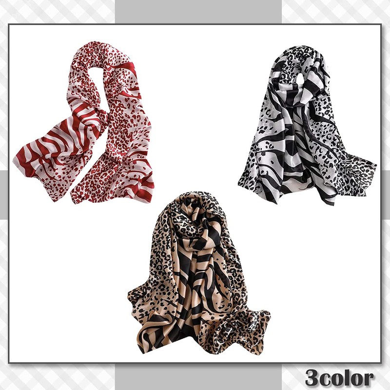 CHROME CRANE (Chrome Crane) Women's Stole Zebra Pattern Animal Design