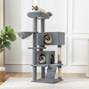 Adeco 52.7in Multi-Level Cat Tree Tower for Indoor Cats with