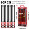 Geinxurn Impact Tough 6 in. #2 Phillips Screwdriver Bits Set,10