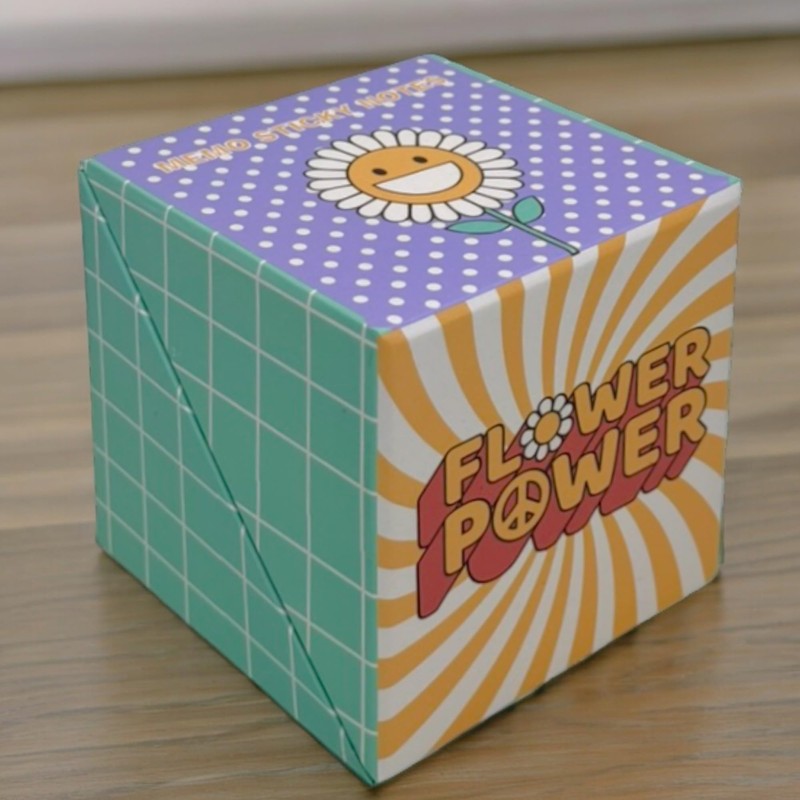 MIJOMA Flower Power Note Pad - Colourful Note Box 75