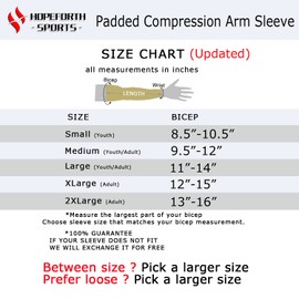 HOPEFORTH 2PCS Padded Elbow Sleeves Compression Arm Protective Support