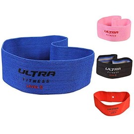 Hip Circle Glute Resistance BOOTY Band Premium Elastic Fabric LATEX FREE Pilates (Pink L2 = Intermediate, S/M)