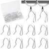 Heavy Duty Zinc Metal Drapery Pin Hooks (50 Pack) for