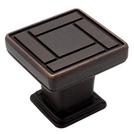 10 Pack - Cosmas 7155ORB Oil Rubbed Bronze Square Cabinet Hardware Knob - 1-1/8 Inch Square