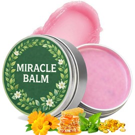 Miracle Herbal Balm Fast-Absorbing Cream for Legs Feet & Joints - Lightweight Non-Greasy Moisturiser with Natural Calendula, Mint & Honey for Nourishing Soothing Comfort 30g Jar