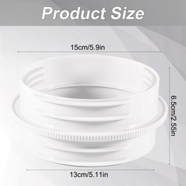 Joycabin Air Conditioning Exhaust Hose Adapter, 150 mm Outside/130 mm Inside, Air Conditioning Exhaust Hose Coupling, Air Conditioning Hose Adapter, Exhaust Hose Connection for AC Exhaust Hose