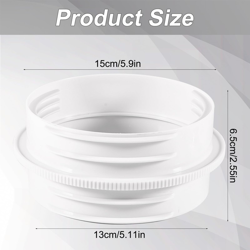 Joycabin Air Conditioning Exhaust Hose Adapter, 150 mm Outside/130 mm