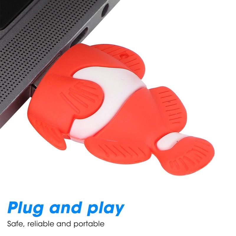 Cartoon U Disk Red Clownfish Appearance High Speed Bulk Storage