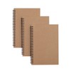 TWONE 3 Packs Soft Cover Notebook with Lined Paper Brown