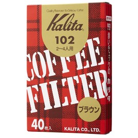 Kalita #13143 Coffee Paper Filter, Trapezoid Shape, For 2 to 4 People, 102 Filter Paper, 40 Sheets, Box Brown, Fashionable, Camping, Outdoor, Coffee Shop, Antique, Wedding, Celebration, Birthday, Women, Men, Sixtieth Birthday, Retirement, Anniversary, Gift, Gift, Sixtieth Birthday, Respect for the Elder