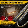 Vooda Motorcycle LED Tail Light Strips,11.8" Double color LEDs Brake