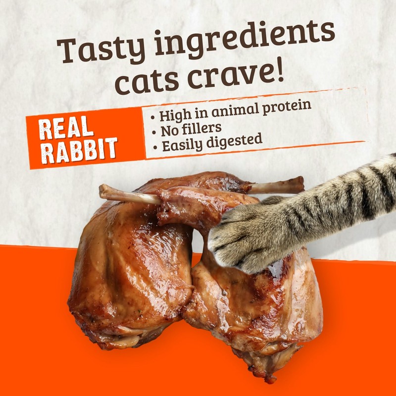 Rawz Real Rabbit Dry Food for Cats with Freeze Dried