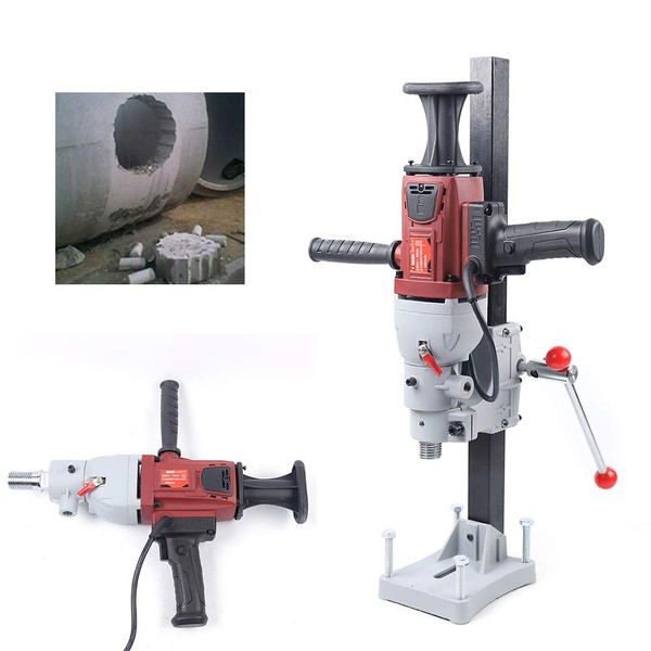 110V 2200W Diamond Core Drill Concrete Drilling Machine Vertical Stand