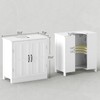kleankin Pedestal Sink Storage Cabinet, Under Sink Cabinet with 2