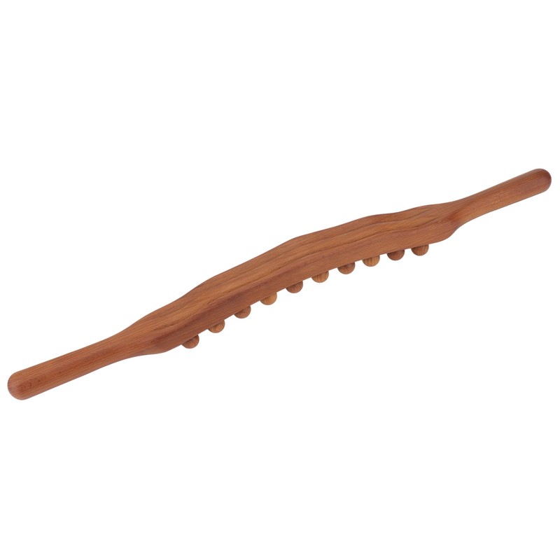 Guasha Stick Carbonized Double Row 20 Beads Lymphatic Drainage Fatigue