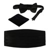 Gioberti Men's Adjustable Satin Cummerbund Set With Formal Bow Tie