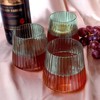 Lueumxc 40 Pack Plastic Ribbed Wine Glasses, 14Oz Origami Disposable