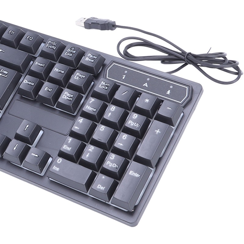 Keyboard Colorful Light Stable 104keys Suspended Keycap Wired Mechanical Gaming