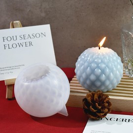 XYQHOAC Drop Ball Candle Molds for Candle Making 3D Ball Silicone Mold Candle Silicone Molds Ball Resin Mold for andles Soap Making DIY Wax Resin Craft (Small Ball)