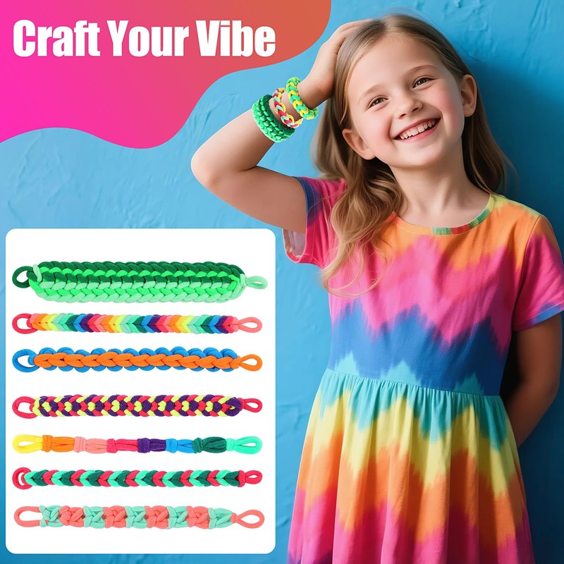 IQBOX 1000 Pcs Cloth Loom Bands Refill for Bracelet Making