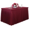 Tina 8' ft Polyester Fitted Tablecloth Table Skirt for Wedding