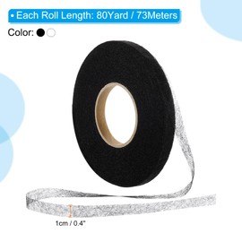 PATIKIL Iron-on Hemming Tape 2/5 Inch x 80 Yard, 2 Rolls No Sewing Stitch Witchery Hem Tape Adhesive Tape for Clothes Curtains DIY Bonding, Black/White
