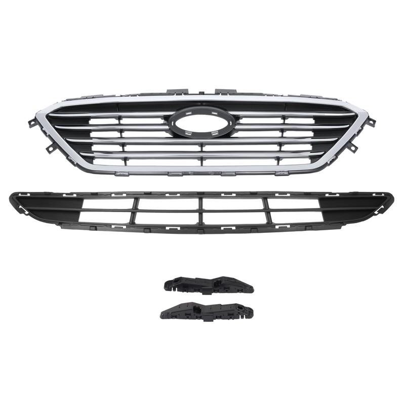 KUAFU Front Upper & Lower Grille & Bumper Bracket Compatible