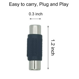 ZHLATECK RCA Female to RCA Female Audio Connector Adapter, RCA Extension Cable Adapter Compatible for TV Projector Phono Speaker