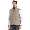 Flygo Men's Winter Warm Outdoor Padded Puffer Vest Thick Fleece