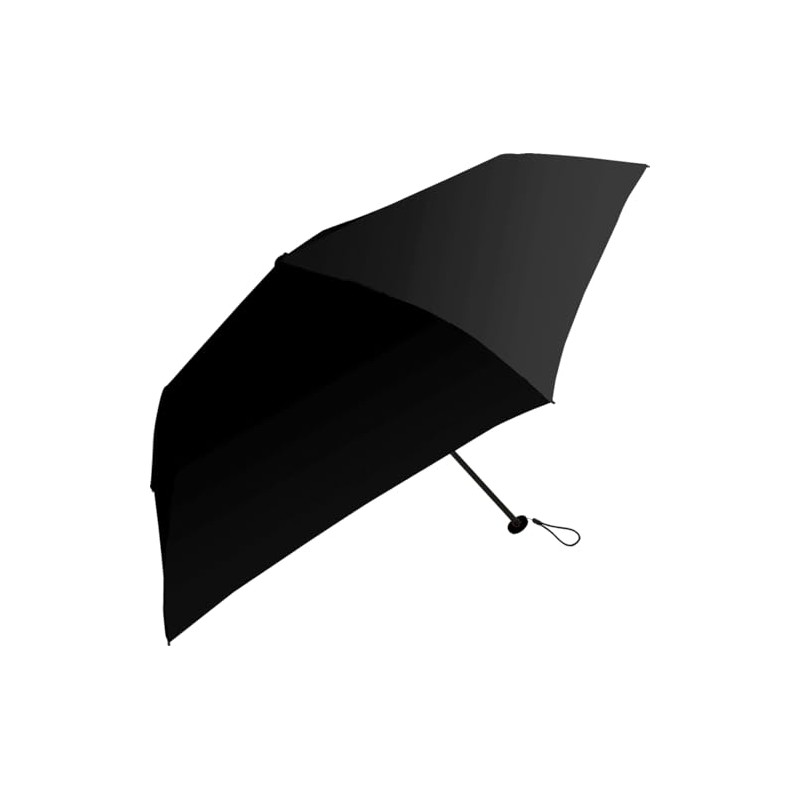 Nakatani AMANE 834-008 Men's Folding Umbrella, Air+ Black, Hand-Opened, Rib