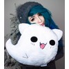 moodrush® Ghost Cat Cushion Ghost Cat Plush Toy Cuddly Toy