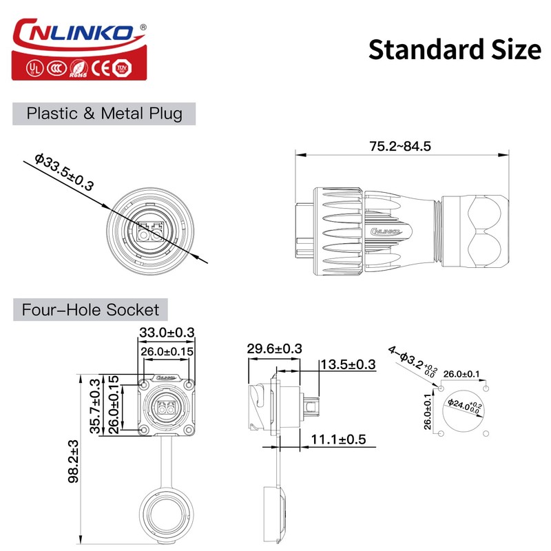 CNLINKO DH-24 Fiber Optic Connector, LC Single Mode Dual Core,