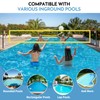 Inground Pool Volleyball Net Set with Max 26 FT Adjustable