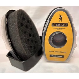 Quick Shine Sponge for Leather, Shoes and Boots, with Self Replanishing Resorvour, Neutral Clear No Color (Black)