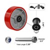 NINOSO 6" x 2" Heavy Duty Caster Wheels, 1/2" Bore