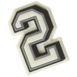 Crocs Jibbitz Number Shoe Charms | Jibbitz for Crocs, Number 2, Small